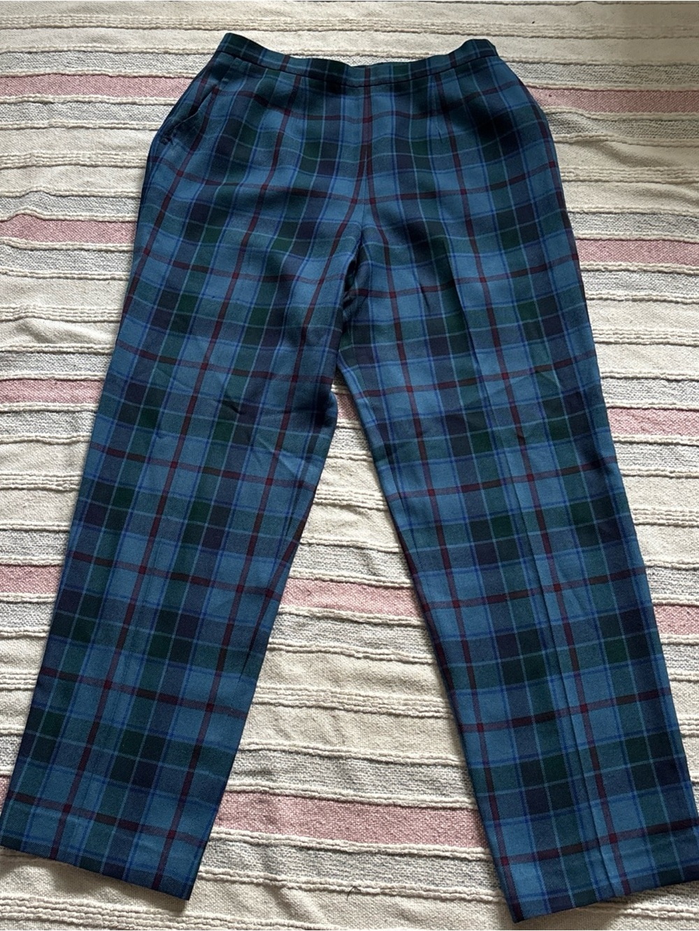 Kinloch Anderson Pants The Leith Tartan 100% Wool Made in Scotland Size Large